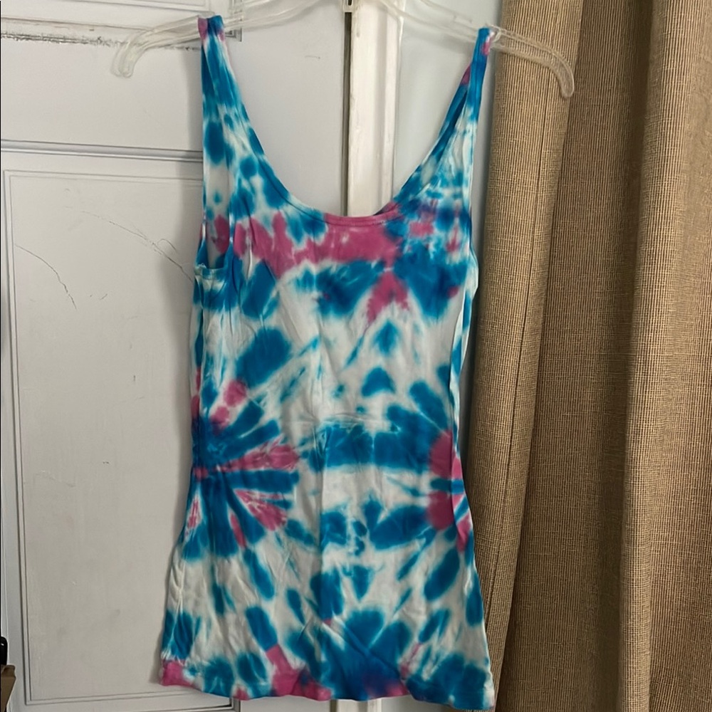Vintage 90s-2000s Stranded tie dye tank size S